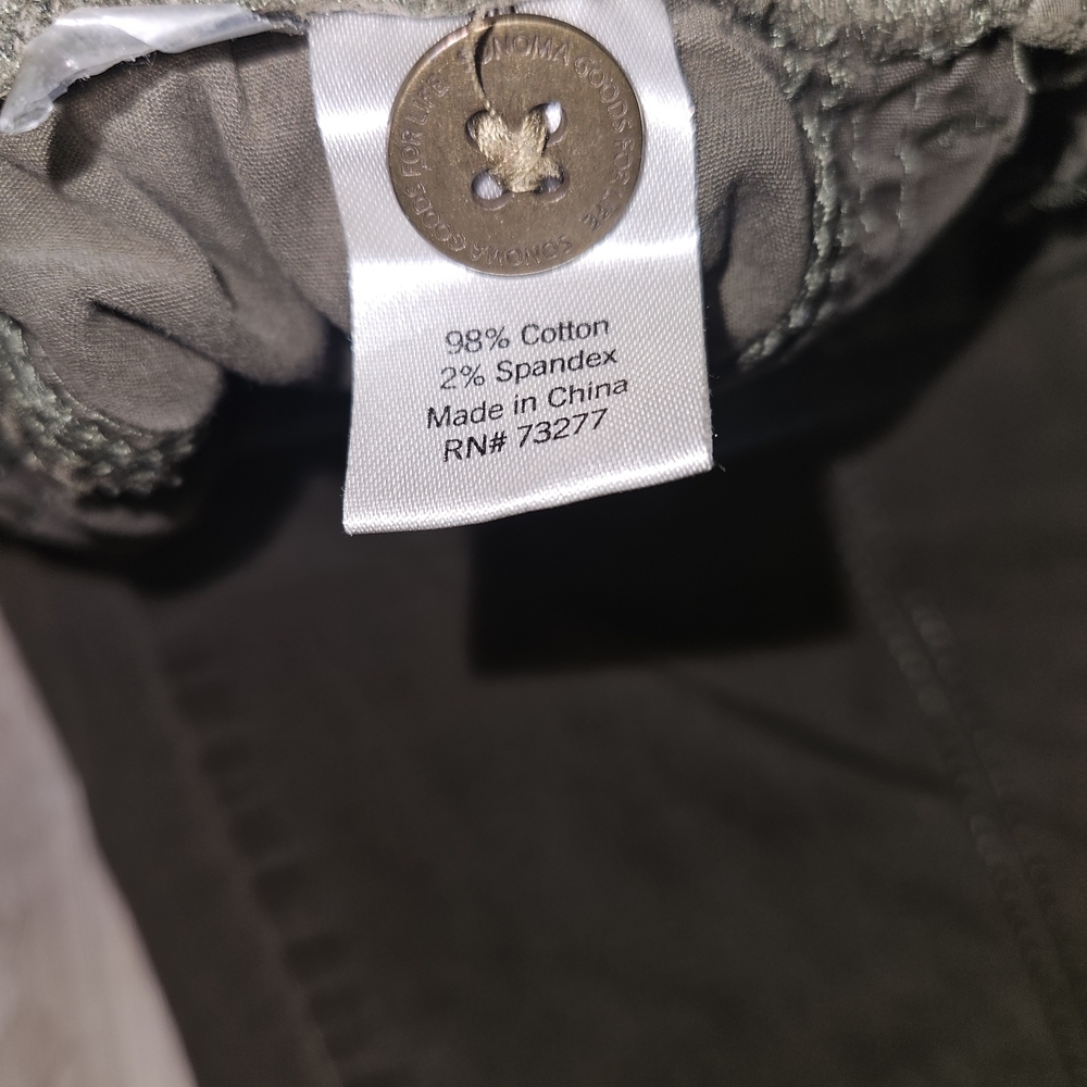 Sonoma Goods For Life Women’s Cargo Pants Size 12 Olive Green Utility Comfort - Picture 7 of 10
